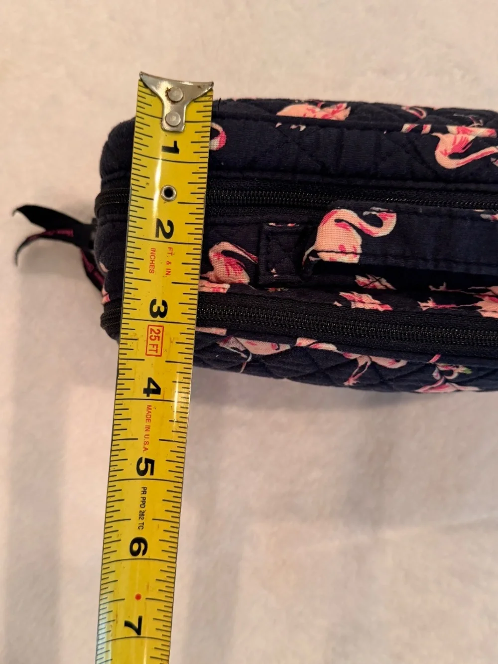 Vera Bradley Double Compartment Flamingo Fiesta Makeup Bag